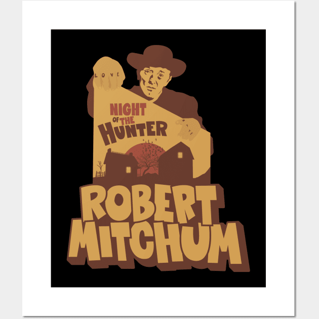 The Night of the Hunter- Robert Mitchum Wall Art by Boogosh